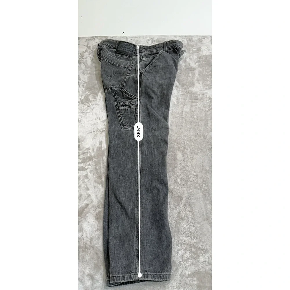 Levis 514 Jeans Mens 34x30 Gray Regular Fit Straight Utility Pockets Gorpcore